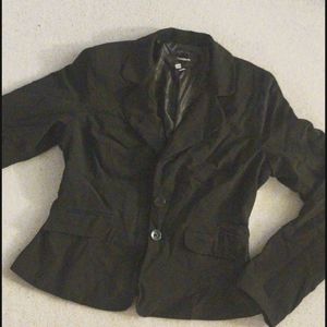 Collared Button Down Black Blazer